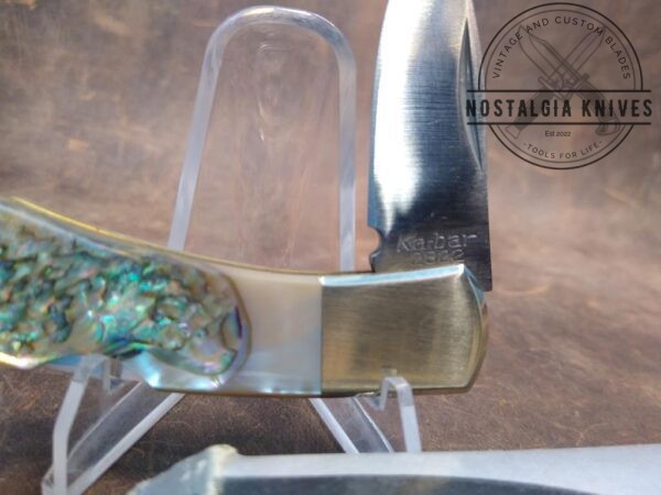 Vintage Ka-bar Knife 2822 Lock-back pocket knife with Abalone Scales, original box and instructions[Unused – Pristine Mint Cond.] Collectible Knives boker