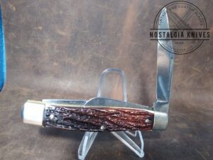 Vintage Colonial Prov. USA Large 3 Blade Stockman Folding Pocket Knife - Patent #3317996 [Unused - Pristine Mint Cond.]