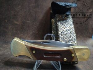 Vintage Schrade Old Timer U.S.A. 7-OT Large Lock-back Knife with Snake Skin and Leather Sheath[Used - Excellent Cond.]