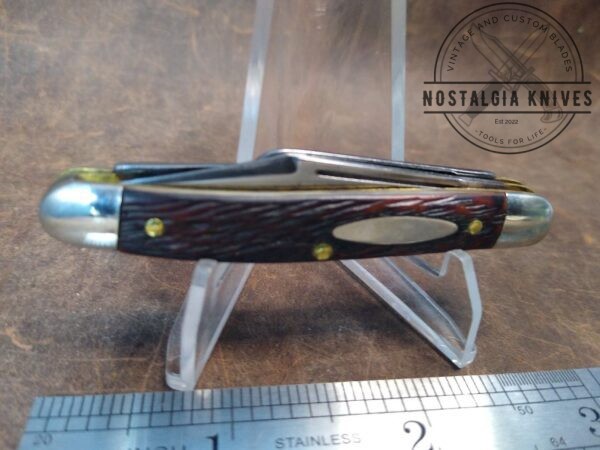 Vintage Ulster USA Jigged Bone Small 3 Blade Stockman Pocket Knife[Used – Mint Cond.] Collectible Knives cutlery