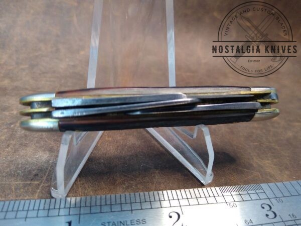 Vintage Ulster USA Jigged Bone Small 3 Blade Stockman Pocket Knife[Used – Mint Cond.] Collectible Knives cutlery