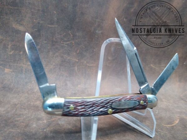 Vintage Ulster USA Jigged Bone Small 3 Blade Stockman Pocket Knife[Used – Mint Cond.] Collectible Knives cutlery