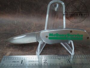 Zippo™ (Made by Case Knives) 2009 Stainless Steel Pocket Knife, etched 'McQuay Service' on side[Used-Pristine Cond.]