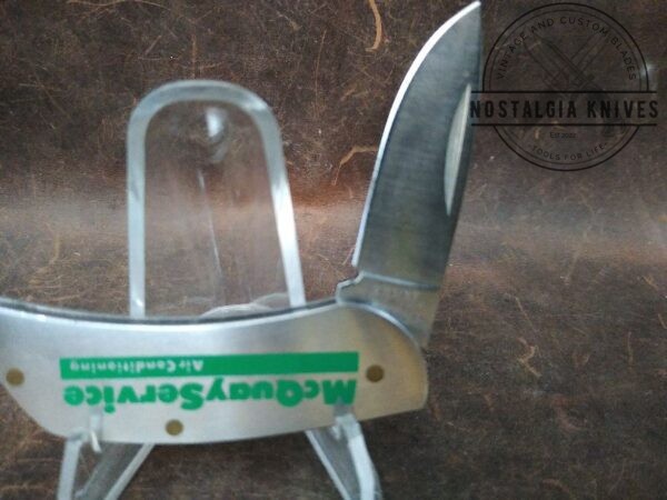 Zippo™ (Made by Case Knives) 2009 Stainless Steel Pocket Knife, etched ‘McQuay Service’ on side[Used-Pristine Cond.] Case XX™ boker