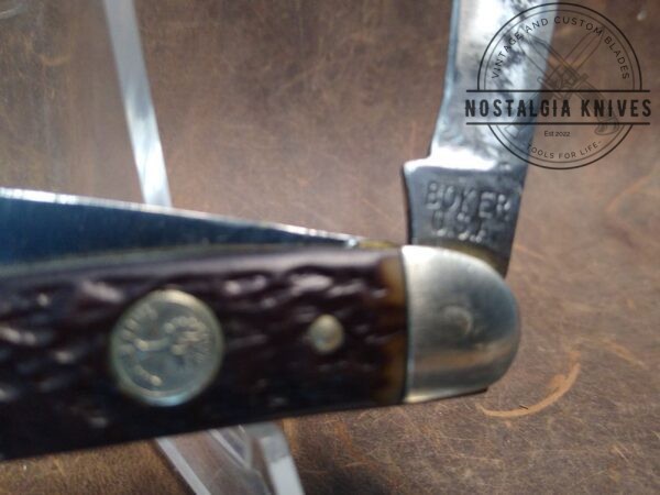 Vintage Böker USA Tree Brand Jigged Bone Handle 8588 medium 3 Blade Stockman Knife – 1983  [Used – Very Good Cond.] Böker boker