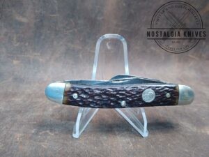 Vintage Böker USA Tree Brand Jigged Bone Handle 8588 medium 3 Blade Stockman Knife - 1983  [Used - Very Good Cond.]