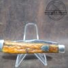 Vintage Camillus NY, USA 'High Carbon Steel' tang stamp, Sears Dogleg Trapper with Bone handle. [Used - Excellent Cond.]