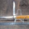 Vintage Camillus NY, USA 'High Carbon Steel' tang stamp, Sears Dogleg Trapper with Bone handle. [Used - Excellent Cond.] - Image 7