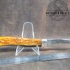 Vintage Camillus NY, USA 'High Carbon Steel' tang stamp, Sears Dogleg Trapper with Bone handle. [Used - Excellent Cond.] - Image 9