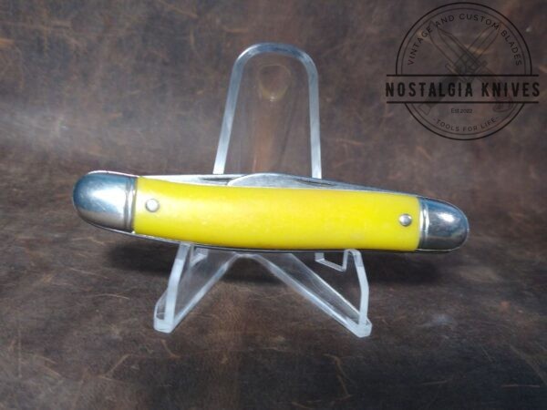 Vintage USA Made Large 2 blade Jack Knife w/ Yellow Handle [Used – Pristine Cond.] Collectible Knives collectable knives