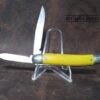 Vintage USA Made Large 2 blade Jack Knife w/ Yellow Handle [Used - Pristine Cond.] - Image 3