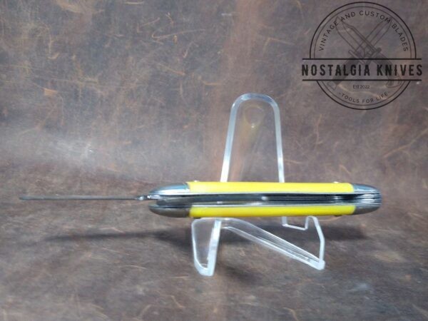 Vintage USA Made Large 2 blade Jack Knife w/ Yellow Handle [Used – Pristine Cond.] Collectible Knives collectable knives
