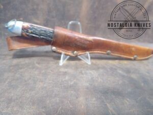 Rare Vintage J.B. Rand & Co. Germany Fillet/Hunting Knife with original embossed leather sheath[Used - Very Good Cond.]