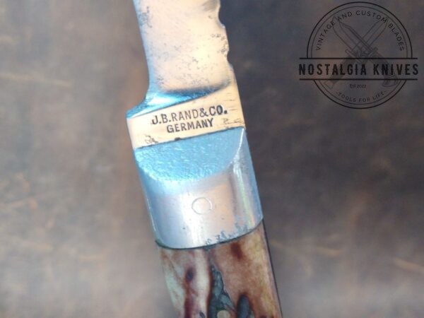 Rare Vintage J.B. Rand & Co. Germany Fillet/Hunting Knife with original embossed leather sheath[Used – Very Good Cond.] Collectible Knives
