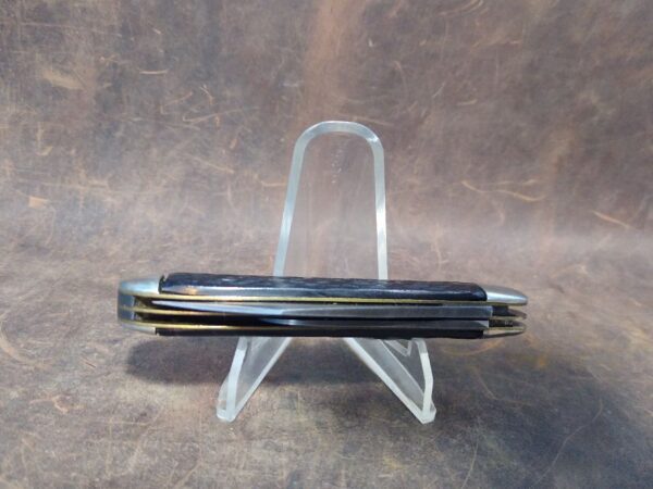 Vintage Syracuse Knives Co. USA Made 2 blade Jack Knife w/ Black Jigged Handle [Used – Very Good Cond.] Collectible Knives boker