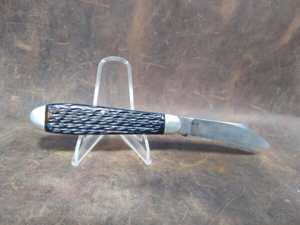 Vintage Syracuse Knives Co. USA Made 2 blade Jack Knife w/ Black Jigged Handle [Used – Very Good Cond.] Collectible Knives boker