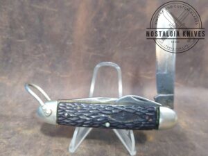 Vintage Case XX 640045R Camp/Scout Folding Pocket Knife, Black Jigged Handle - 1967[Used - Very Good Cond.]