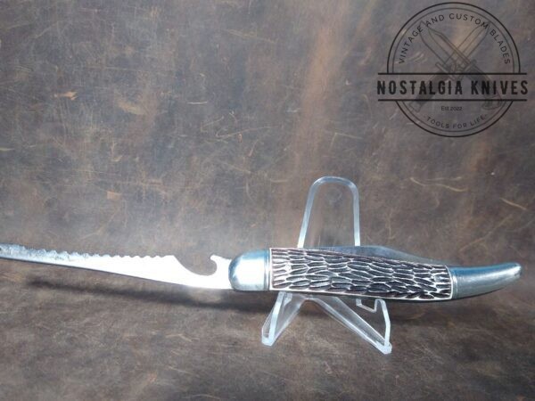 Vintage Imperial Prov. R.I. USA Medium Fish Knife with opener/scaler blade[Used – Excellent Cond.] Collectible Knives boker