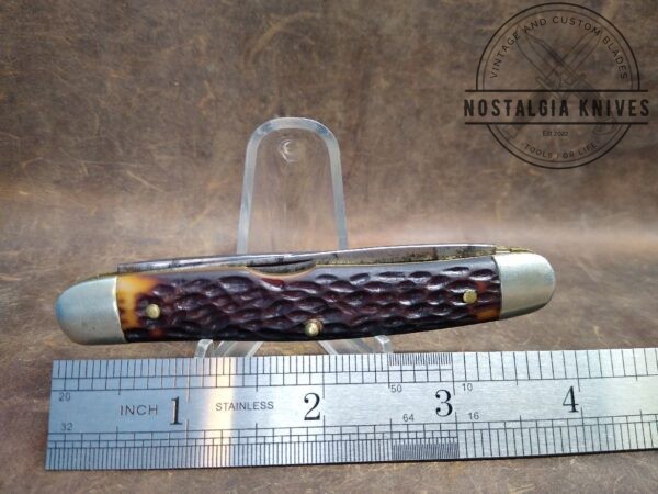 Vintage Kutmaster Utica, NY, Large 2 Blade Muskrat Pocket knife w/ Jigged Bone Scales, Brass Liners and Pins – 1947 [Used – Excellent Cond.] Collectible Knives collectable knives