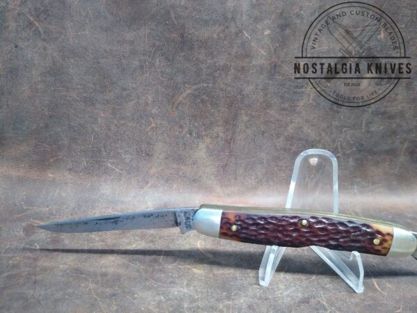 Vintage Kutmaster Utica, NY, Large 2 Blade Muskrat Pocket knife w/ Jigged Bone Scales, Brass Liners and Pins – 1947 [Used – Excellent Cond.] Collectible Knives collectable knives