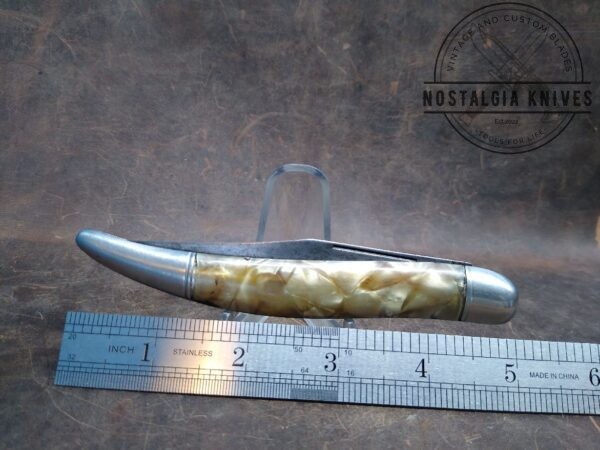 Vintage Hammer Brand USA Large Fish Knife with opener/scaler blade and Cracked Ice Handle from 1947[Used – Very Good Cond.] Collectible Knives boker