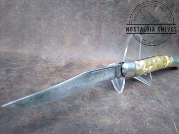 Vintage Hammer Brand USA Large Fish Knife with opener/scaler blade and Cracked Ice Handle from 1947[Used – Very Good Cond.] Collectible Knives boker