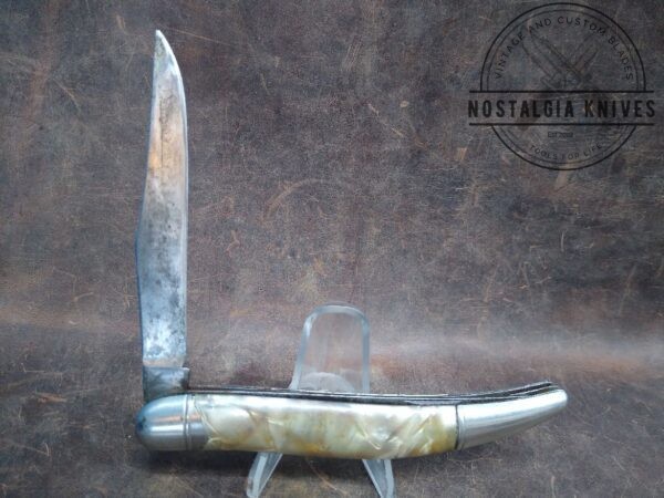 Vintage Hammer Brand USA Large Fish Knife with opener/scaler blade and Cracked Ice Handle from 1947[Used – Very Good Cond.] Collectible Knives boker