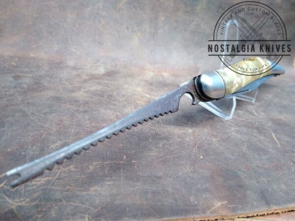Vintage Hammer Brand USA Large Fish Knife with opener/scaler blade and Cracked Ice Handle from 1947[Used – Very Good Cond.] Collectible Knives boker