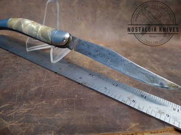 Vintage Hammer Brand USA Large Fish Knife with opener/scaler blade and Cracked Ice Handle from 1947[Used – Very Good Cond.] Collectible Knives boker