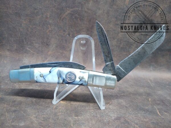 Vintage Böker Tree Brand 4-Blade 1971 Congress Knife w/Marbled Scales – Made in Germany[Used – Excellent Cond.] Böker
