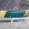 Vintage Coyote Prov. USA  Large Folding Hunter Knife Lock-Back with Green Saw Cut Handles[Used - Excellent Cond.] - Image 2