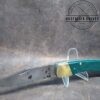 Vintage Coyote Prov. USA  Large Folding Hunter Knife Lock-Back with Green Saw Cut Handles[Used - Excellent Cond.] - Image 4