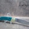 Vintage Coyote Prov. USA  Large Folding Hunter Knife Lock-Back with Green Saw Cut Handles[Used - Excellent Cond.] - Image 5