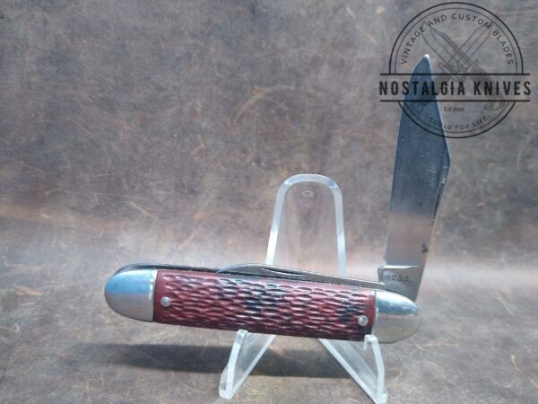 Vintage 1975 Federal Knife Co. ‘Made in USA’ 3.5″ Jack Knife w/ Jigged Delrin Handle [Unused – Mint Cond.] Collectible Knives campgear