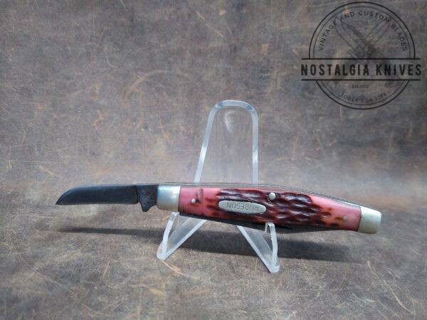 Vintage Robeson SHUREDGE 633295 Jigged Bone Handle 3 Blade Folding Pocket Knife [Used – Excellent Cond.] Collectible Knives collectable knives